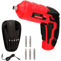 4-V-Schraubendreher. Mit led, Koffer und 5 Schraubendrehern, USB-Akku von WOLFPACK