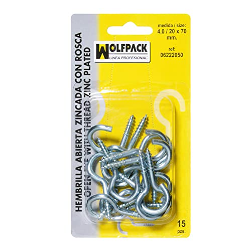 Wolfpack 6222060 – Pack von 15 Ring-offen (4/20 x 80 mm) von WOLFPACK