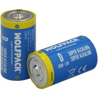 Alkaline-Batterie D/L-R20 (2er-Blisterpackung) von WOLFPACK
