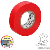 Wolfpack - Cinta Aislante Profesional Roja Espesor 0.13 mm. Ancho 19 mm. Rollo 25 Metros von WOLFPACK