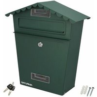 Wolfpack - Hausgrüner Briefkasten für den Außenbereich, 330 x 125 x 365 (h) mm. von WOLFPACK