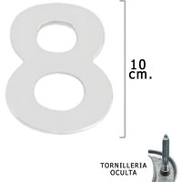 Nummer '8' Wolfpack mattsilber, 10 cm + Schrauben, Blisterverpackung mit 1 Stück Nummer '8' Wolfpack mattsilber, 10 cm + Schrauben, Blisterverpackung mit 1 Stück von WOLFPACK