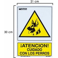 Wolfpack - Poster Vorsicht vor Hunden 30x21 cm. von WOLFPACK