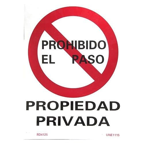 Wolfpack Schild mit spanischer Aufschrift "Propiedad Privada" (Privatgrundstück), 41 x 30 cm von WOLFPACK