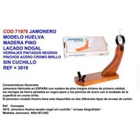 Schinkenhalter Huelva lackiertes Kiefernholz Walnuss ohne Messer 3919 von WOLFPACK