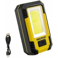 Wiederaufladbare LED-Taschenlampe mit Magnet und Haken 500 Lumen Wiederaufladbar/Powerbank von WOLFPACK