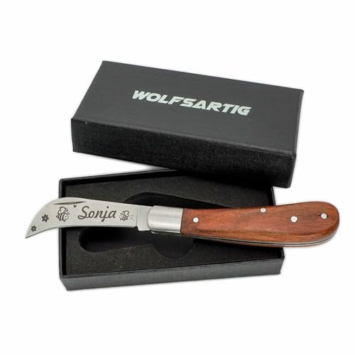 WOLFSARTIG Gartenmesser mit Gravur - personalisiertes Geschenk Garten - Gartenliebhaber & Hobbygärtner von WOLFSARTIG