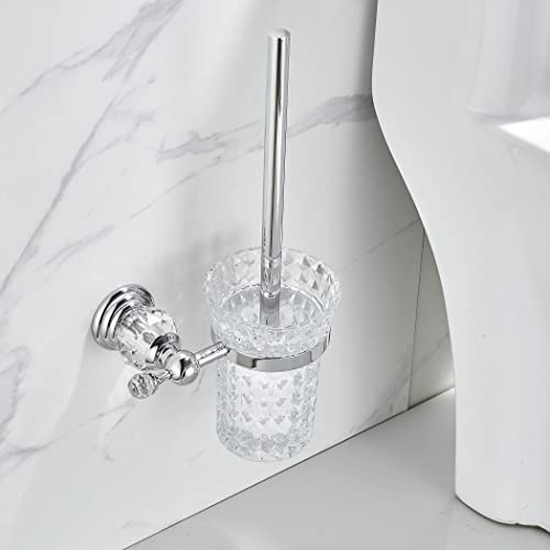 WOLIBEER Toilettenhalter-Set aus gebürstetem Chrom von WOLIBEER