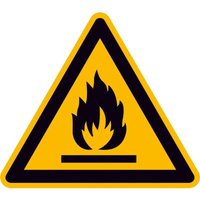 Safetymarking - Warnschild Warnung vor feuergefährlichen Stoffen, Schild, 200 mm von SAFETYMARKING