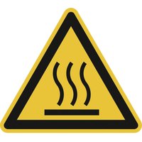 Safetymarking - Warnschild Warnung vor heißer Oberfläche, Bogen á 44 Schilder, 25 mm von SAFETYMARKING