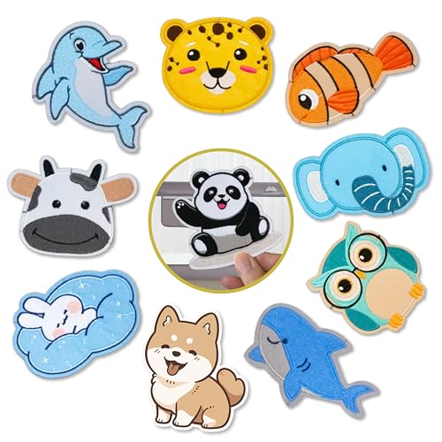 Wolkenglück Patch-Set Tiere (10-tlg.) | Waschbare Filz-Applikationen für Bettschutzgitter & Kinderbett | Wiederverwendbar, weich & kindgerecht | Zubehör für Rausfallschutz von WOLKENGLÜCK