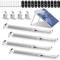 Für 2 Solarpanel Solarmodule Halterung Solarhalterung Modul 10-30° Individuell einstellbarer Flachdach Montagewinkel,Mobile Solaranlagen von WOLKETON