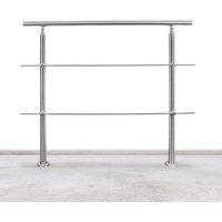 SWANEW Treppengeländer Geländer Edelstahl 80 cm 2 Querstreben Ø 42mm für Innen und Außen Garten Treppenhaus SWANEW Treppengeländer Geländer Edelstahl 80 cm 2 Querstreben Ø 42mm für Innen und Außen Garten Treppenhaus von WOLKETON