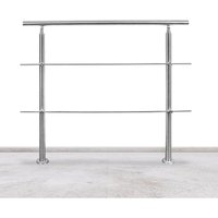VINGO Treppengeländer Edelstahl Geländer Balkongeländer Ø 42mm für Innen und Außen Garten Treppenhaus 80 cm 2 Querstäbe VINGO Treppengeländer Edelstahl Geländer Balkongeländer Ø 42mm für Innen und Außen Garten Treppenhaus 80 cm 2 Querstäbe von WOLKETON
