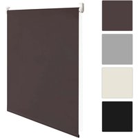 Verdunklungsrollo 90x200cm Klemmfix Rollo Verdunkelung Fensterrollo Tageslicht Sichtschutz mit Beschichtung ohne Bohren für Fenster & Türen Braun von VINGO