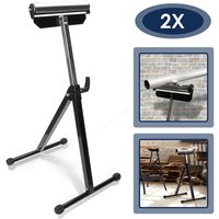 Vingo Rollenböcke 2er Set 68-108CM höhenverstellbar Rollbock Rollenbock Werkbanke,90 kg Tragkraft, 30cm Breit von WOLKETON