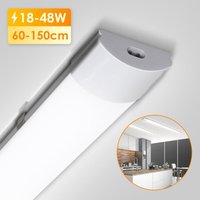 Swanew led Feuchtraumleuchte Feuchtraumlampe Neutralweiß 60 cm Werkstatt IP65 von WOLKETON