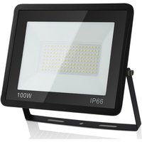 Swanew led Fluter Flutlicht Strahler Baustrahler Außenlampe IP65 Gartenstrahler Scheinwerfer 100W Kaltweiß von WOLKETON