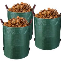 3X Gartensack faltbar xxl Säcke Laubsack mit Trageschlaufen Behälter 272L von WOLKETON