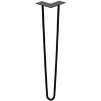4x Hairpin Legs Möbelfüße Tischläufer schwarz Hairpin Legs 2 Bügel, für Esstisch 40cm - Vingo von VINGO