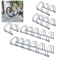 Vingo - Fahrradständer,Stahl Aufstellständer Radständer Fahrrad Bike Ständer Metall Platzsparend für 4 Fahrräder von VINGO