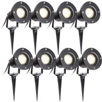 Wolketon Gartenleuchte Led Gartenstrahler Warmweiss 8er Pack LED Gartenbeleuchtung IP65 4W GU10 Mit Erdspiess Stecker Aussen Wiese Fuer Wolketon Gartenleuchte Led Gartenstrahler Warmweiss 8er Pack LED Gartenbeleuchtung IP65 4W GU10 Mit Erdspiess Stecker Aussen Wiese Fuer von WOLKETON