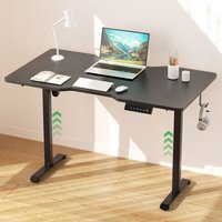 Wolketon Höhenverstellbarer Schreibtisch mit Desktop 120x60cm Ergonomischer Tischplatte mit Memory-Steuerung Schwarz von WOLKETON