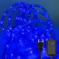 Vingo - led Lichtschlauch Innen Außen,Wasserfest Lichterschläuche,Partylicht Dekobeleuchtung Weihnachten,10m Blau von VINGO