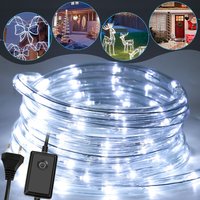 Vingo - led Lichtschlauch Innen Außen,Wasserfest Lichterschläuche,Partylicht Dekobeleuchtung Weihnachten,10m Kaltweiß - Kaltweiß von VINGO