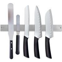Vingo - Magnetleiste 2x Küchen Messerhalter Messer blöcke Magnetleiste Werkzeughalter Edelstahl 40cm - Silber von VINGO