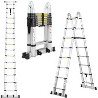 Wolketon Teleskopleiter Multifunktionsleiter Ausziehleiter 2,5M+2,5M Klappleiter 16 Sprossen Mehrzweckleiter Wolketon Teleskopleiter Multifunktionsleiter Ausziehleiter 2,5M+2,5M Klappleiter 16 Sprossen Mehrzweckleiter von WOLKETON