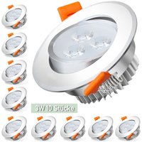 Wolketon - swanew 10X 3W led Strahler Spot Einbaustrahler Deckenstrahler Deckenspot 230V 245lm Kaltweiß Einbauspot Einbauleuchte Deckeneinbauleuchte Wolketon - swanew 10X 3W led Strahler Spot Einbaustrahler Deckenstrahler Deckenspot 230V 245lm Kaltweiß Einbauspot Einbauleuchte Deckeneinbauleuchte von WOLKETON