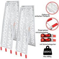 Wolketon - swanew Alu Auffahrrampe 2er Set Faltbare Laderampe Max. 680 Robust Verladerampe rutschfeste Oberflaeche Wolketon - swanew Alu Auffahrrampe 2er Set Faltbare Laderampe Max. 680 Robust Verladerampe rutschfeste Oberflaeche von WOLKETON