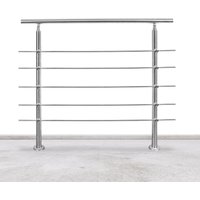 SWANEW Geländer Treppengeländer Ø 42mm Edelstahl Handlauf für Innen und Außen geeignet 150cm mit 5 Querstreben SWANEW Geländer Treppengeländer Ø 42mm Edelstahl Handlauf für Innen und Außen geeignet 150cm mit 5 Querstreben von WOLKETON