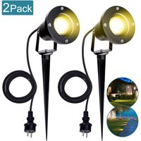 Swanew 2er pack Gartenstrahler mit Stecker&Erdspieß, 4w GU10 led Warmweiß, IP65 Wasserdicht Außen-Gartenbeleuchtung für Terrassen Gärten Rasenflächen Swanew 2er pack Gartenstrahler mit Stecker&Erdspieß, 4w GU10 led Warmweiß, IP65 Wasserdicht Außen-Gartenbeleuchtung für Terrassen Gärten Rasenflächen von WOLKETON