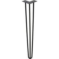 Swanew 4x Hairpin Legs Tischbeine Tischgestell Metalltischbeine Haarnadelbeine Moebelfuesse Tischkufen Haarnadelbeine schwarz 3 Stangen, für von WOLKETON