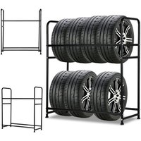Wolketon - vingo Reifenregal 107×46×117cm Stahlkonstruktion Reifenständer in Zwei Schichten für 8 Reifen Werkstattregal Garagenregal Lagerregale Wolketon - vingo Reifenregal 107×46×117cm Stahlkonstruktion Reifenständer in Zwei Schichten für 8 Reifen Werkstattregal Garagenregal Lagerregale von WOLKETON