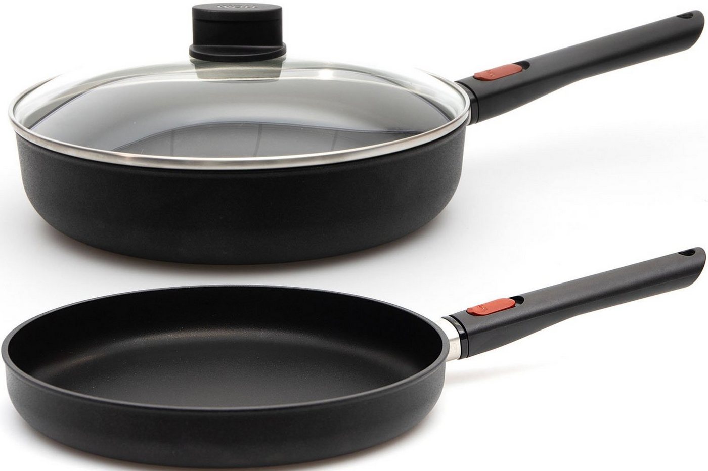 WOLL MADE IN GERMANY Pfannen-Set Eco Lite, Aluminium (Set, 3-tlg., 2 Pfannen 1 Glasdeckel), Induktion, Made in Germany von WOLL MADE IN GERMANY