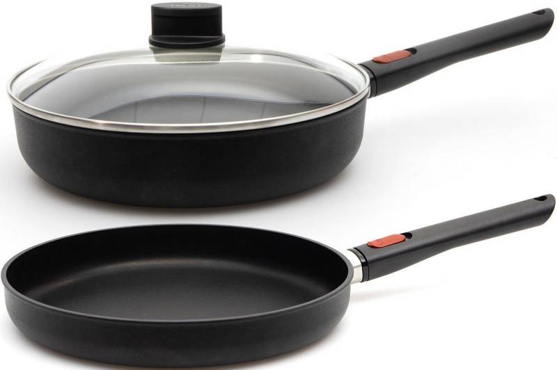 WOLL MADE IN GERMANY Pfannen-Set Eco Lite, Aluminium (Set, 3-tlg., 2 Pfannen 1 Glasdeckel), Induktion, Made in Germany von WOLL MADE IN GERMANY