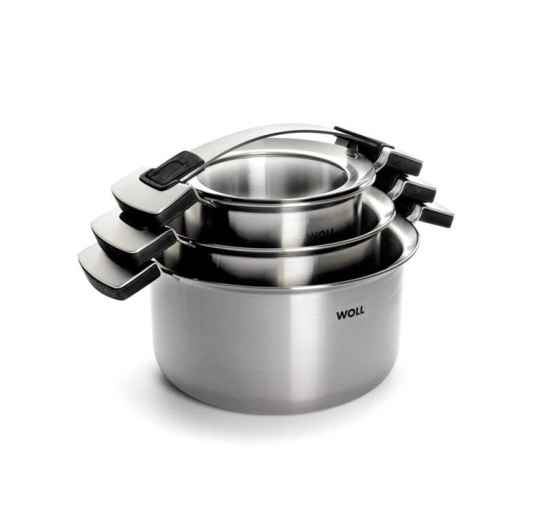 WOLL MADE IN GERMANY Topf-Set Concept Pro 3-tlg. Topf-Set, Induktion, 5-lagiges Mehrschicht-Material, Edelstahl (Set, 3-tlg), Induktionsgeeignet von WOLL MADE IN GERMANY