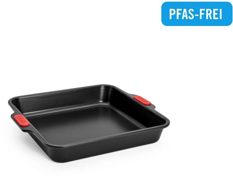 WOLL Backform Woll Let's bake! Kuchenform, viereckig, 28x28 cm, (1-tlg), mit Antihaftversiegelung und integrierten Silikongriffen, PFAS-Frei von WOLL