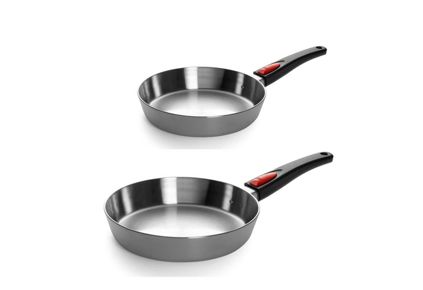 WOLL Pfannen-Set Bratpfannen "Concept Pro" Ø 24 cm & 28 cm, Edelstahl (2-tlg), Induktionsgeeignet von WOLL
