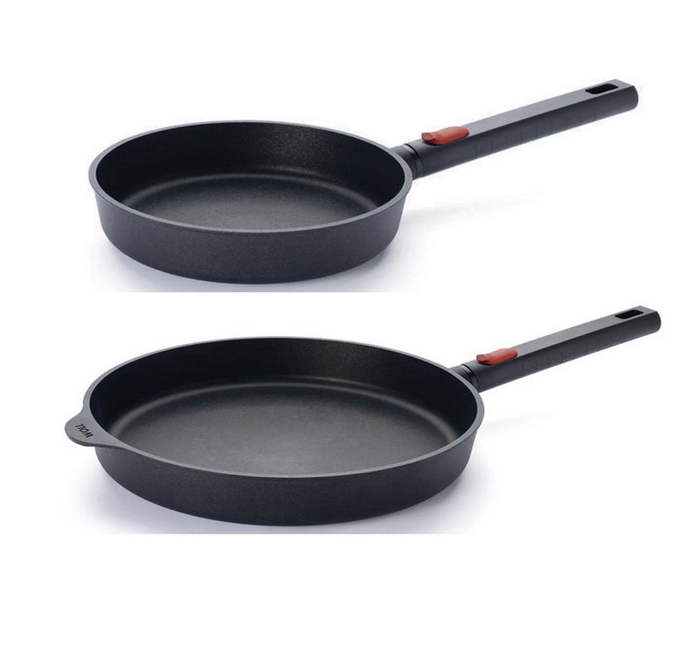WOLL Pfannen-Set Bratpfannen ECO Logic QXR (PFAS-FREE), Aluminium (2-tlg., abnehmbarer Stielgriff), Induktionsgeeignet von WOLL