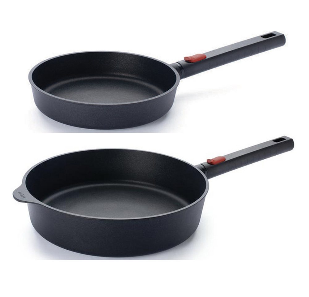 WOLL Pfannen-Set Bratpfannen ECO Logic QXR (PFAS-FREE), Aluminium (2-tlg., abnehmbarer Stielgriff), Induktionsgeeignet von WOLL