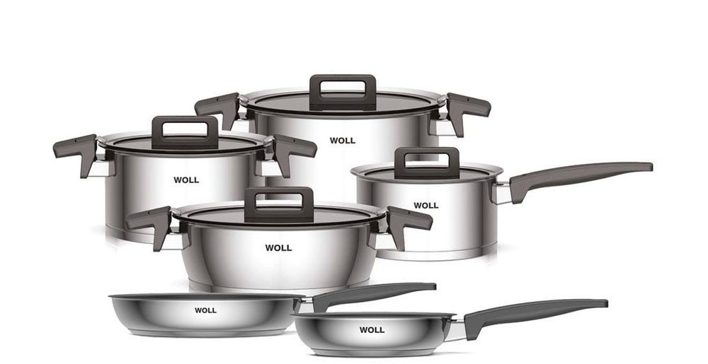 WOLL Topf-Set Concept, Edelstahl 18/10 (Set, 10-tlg., Kochtopf 20/24cm, Bratentopf 24cm, Stieltopf 18cm, Bratpfanne 20/28cm), Induktion von WOLL