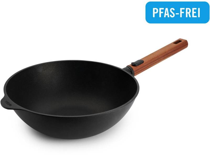 WOLL Wok Eco Logic QXR Guss-Wok- und Rührpfanne, Aluminiumguss (1-tlg), PFAS-freie Diamond-QXR - Beschichtung von WOLL