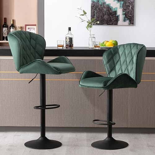WOLMICS Barhocker Barstuhl 2er Set höhenverstellbar,Tresenhocker Mit Lehne, Drehbar,PU Leder,Für Esszimmer Heimbar Kücheninsel,DunkeGrün WOLMICS Barhocker Barstuhl 2er Set höhenverstellbar,Tresenhocker Mit Lehne, Drehbar,PU Leder,Für Esszimmer Heimbar Kücheninsel,DunkeGrün von WOLMICS