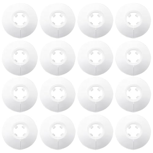 WOLMIK 16 Stück Heizungsrohr Rosette - Heizungsrohr Verkleidung, Rosetten Für Heizkörperrohre, Heizungsrohr Abdeckung Boden, Rohrabdeckung, Abdeckrosetten, Verkleidung, Heizkörper Rosetten (14-16mm) von WOLMIK