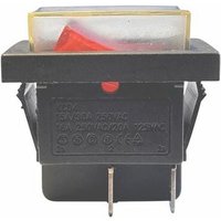 Wolpart - KCD4 Wippschalter 250V 30A Kippschalter Rot mit Abdeckung Schalter von WOLPART