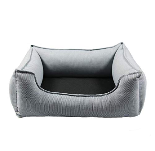 Wolters Dog Lounge Noble Stripes, Größe:S / 60 x 45 cm, Farbe:Denim/Granit von WOLTERS